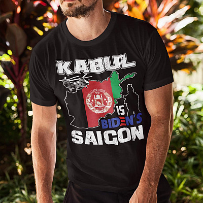 Alternative view of Kabul Is Biden's Saigon T-Shirt - V-Neck Tee - Anti Joe Biden Afghanistan Shirt