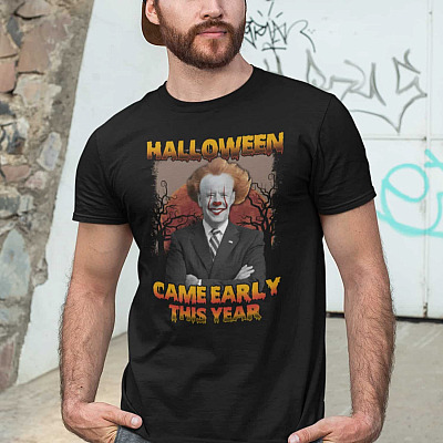 Alternative view of Halloween Came Early This Year Anti Biden T-Shirt - Biden Clown Shirt