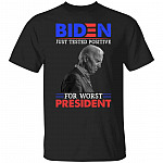 Biden Just Tested Positive For WShirt, Black, Unisex T-Shirt