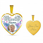 Custom Photo I Can No Longer See You With My Eyes Personalized Memorial Heart Necklace - Bangle