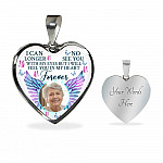 Custom Photo I Can No Longer See You With My Eyes Personalized Memorial Heart Necklace - Bangle
