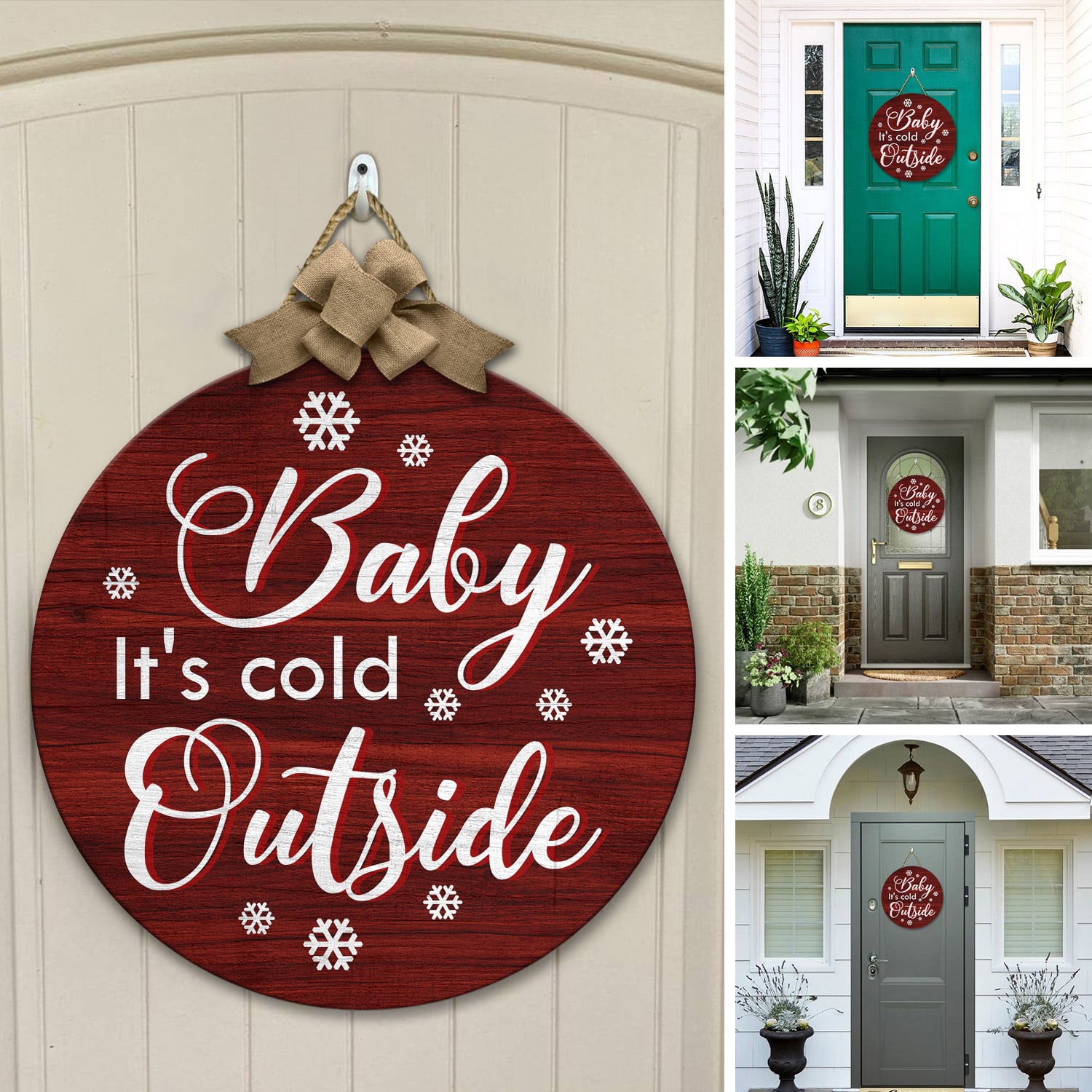 6LV. Baby Its Cold Door Sign Mockup 12