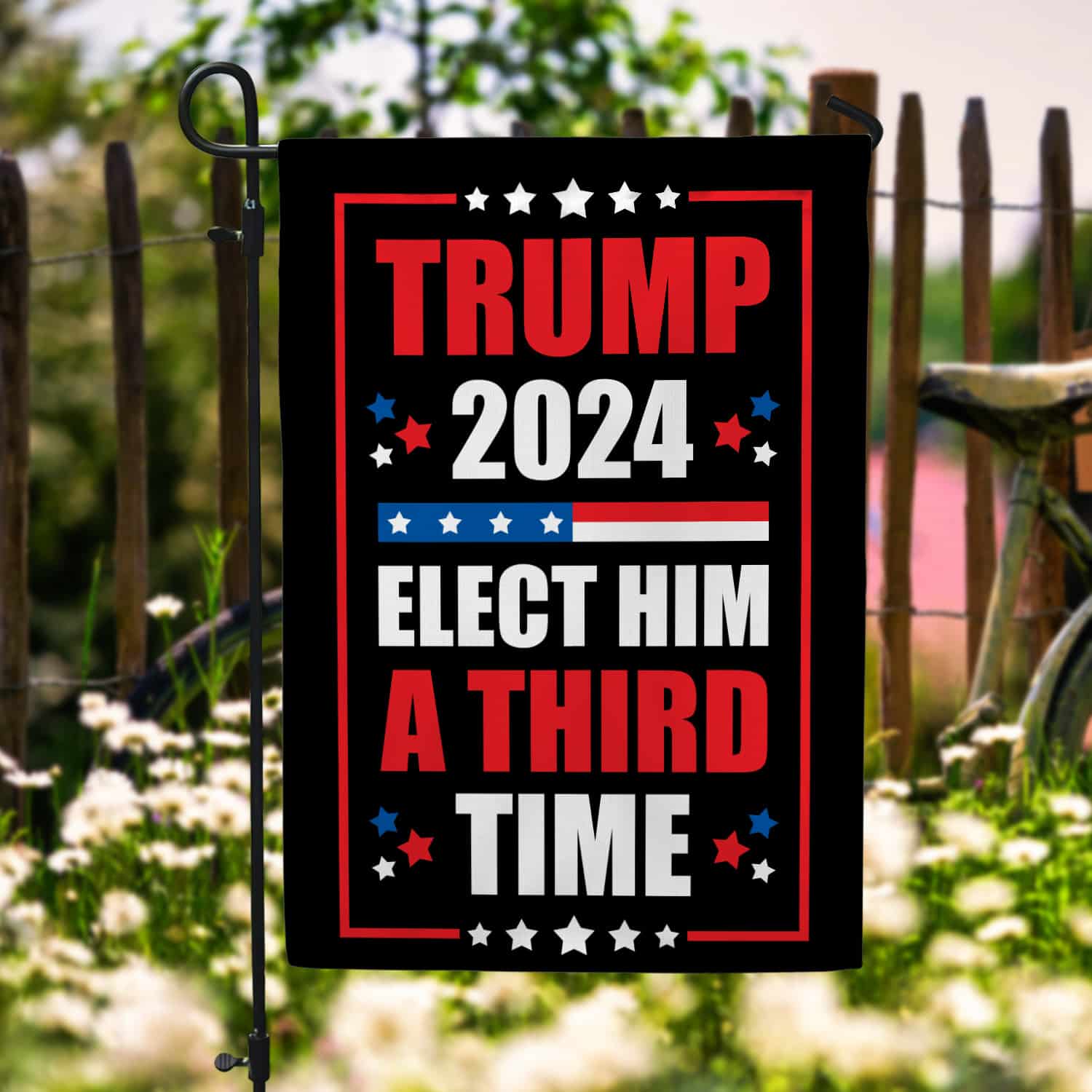 6KNG. Elect Third Time 30x40 Garden Flag Mockup 6