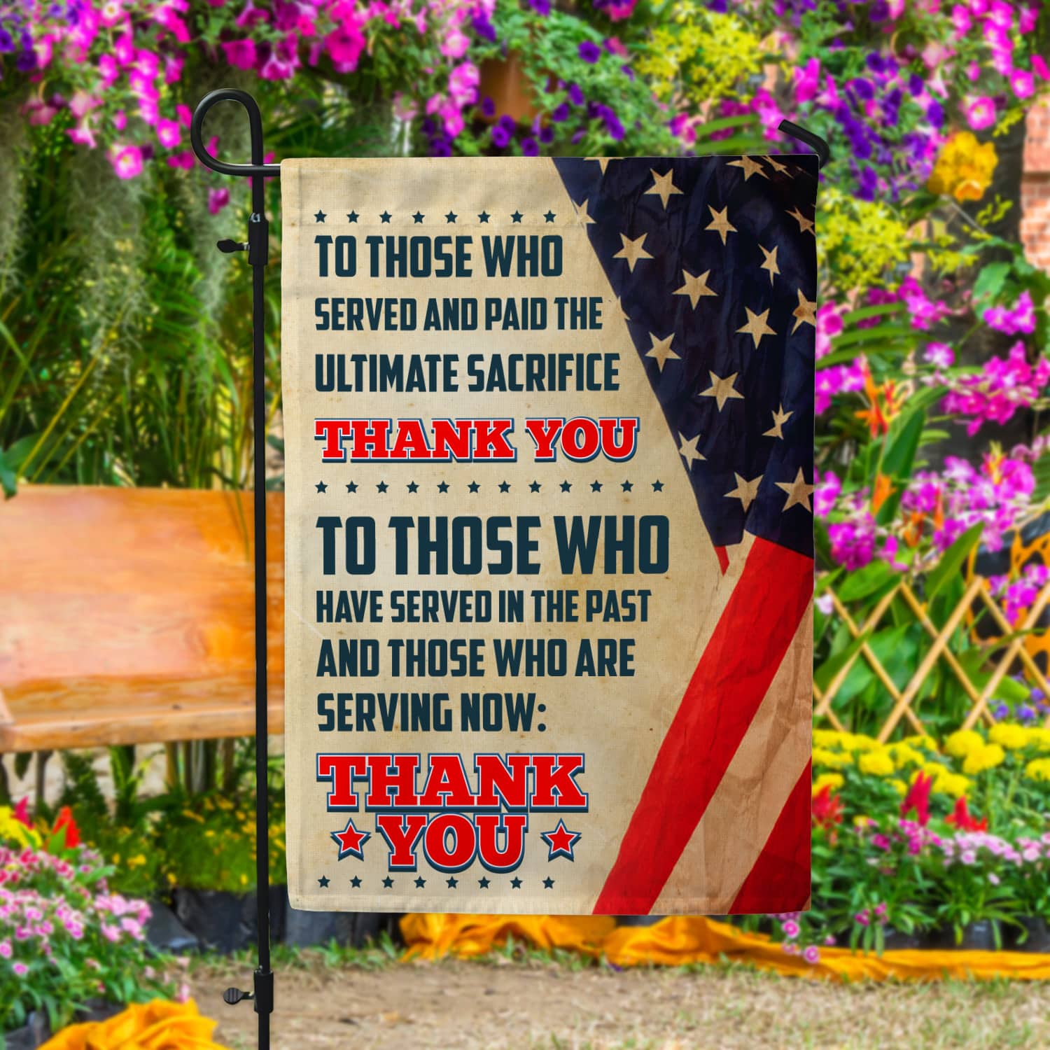 4KNG. Served thank you SIDE 1 30x40 Garden Flag Mockup 4