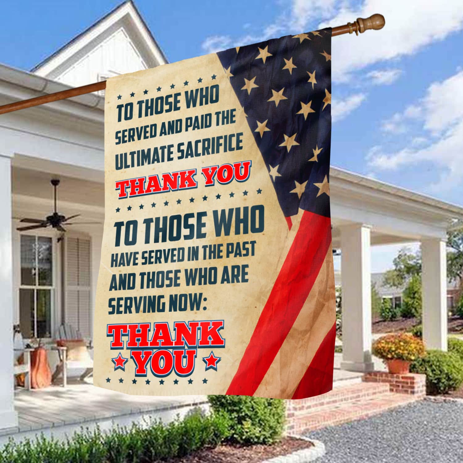 4KNG. Served thank you SIDE 1 30x40 House Flag Mockup 3