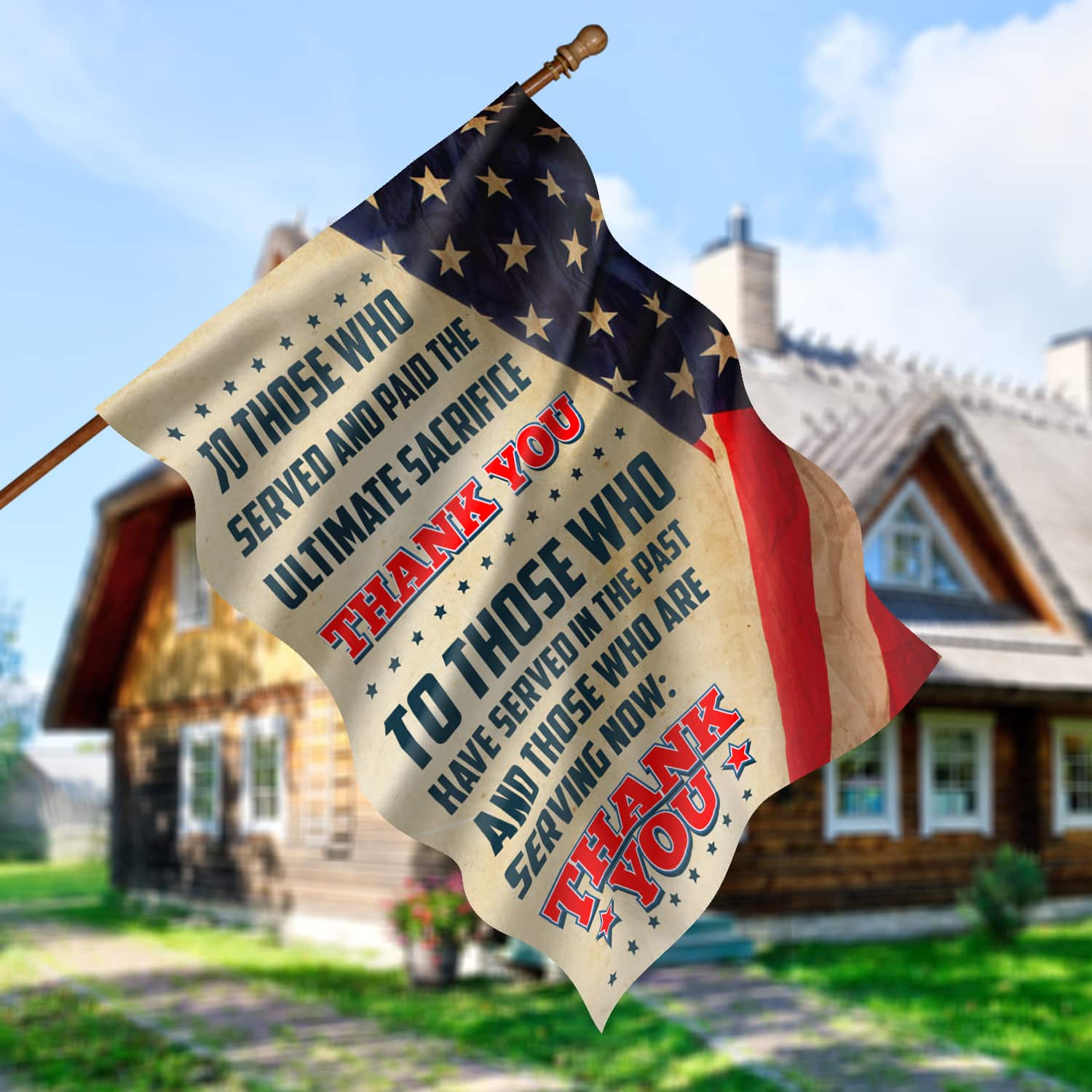 4KNG. Served thank you SIDE 1 30x40 House Flag Mockup 5