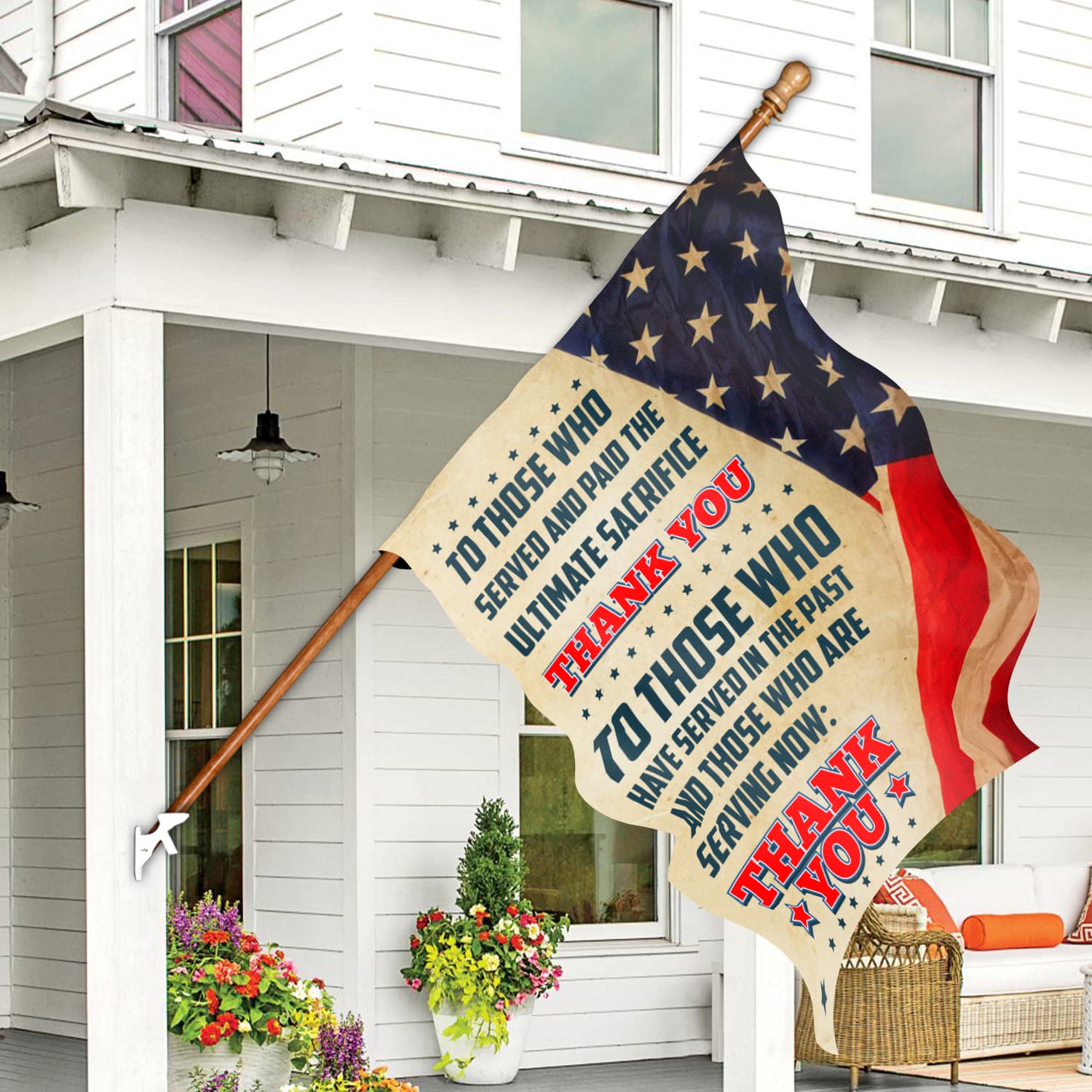 4KNG. Served thank you SIDE 1 30x40 House Flag Mockup 7