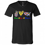 tee, Black, V-Neck T-Shirt