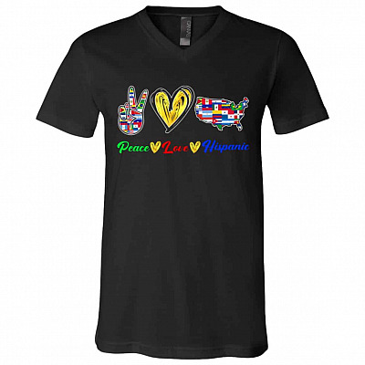 tee, Black, V-Neck T-Shirt