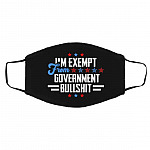exempt mask, Black, Cloth Face Cover – Medium/Large