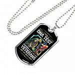 I Took A DNA Test God Is My Father Veterans Are My Brothers Dog Tag Pendant Necklace