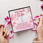 To My Amazing Wife For The Happy Times Shared Throughout The Years Alluring Beauty Necklace