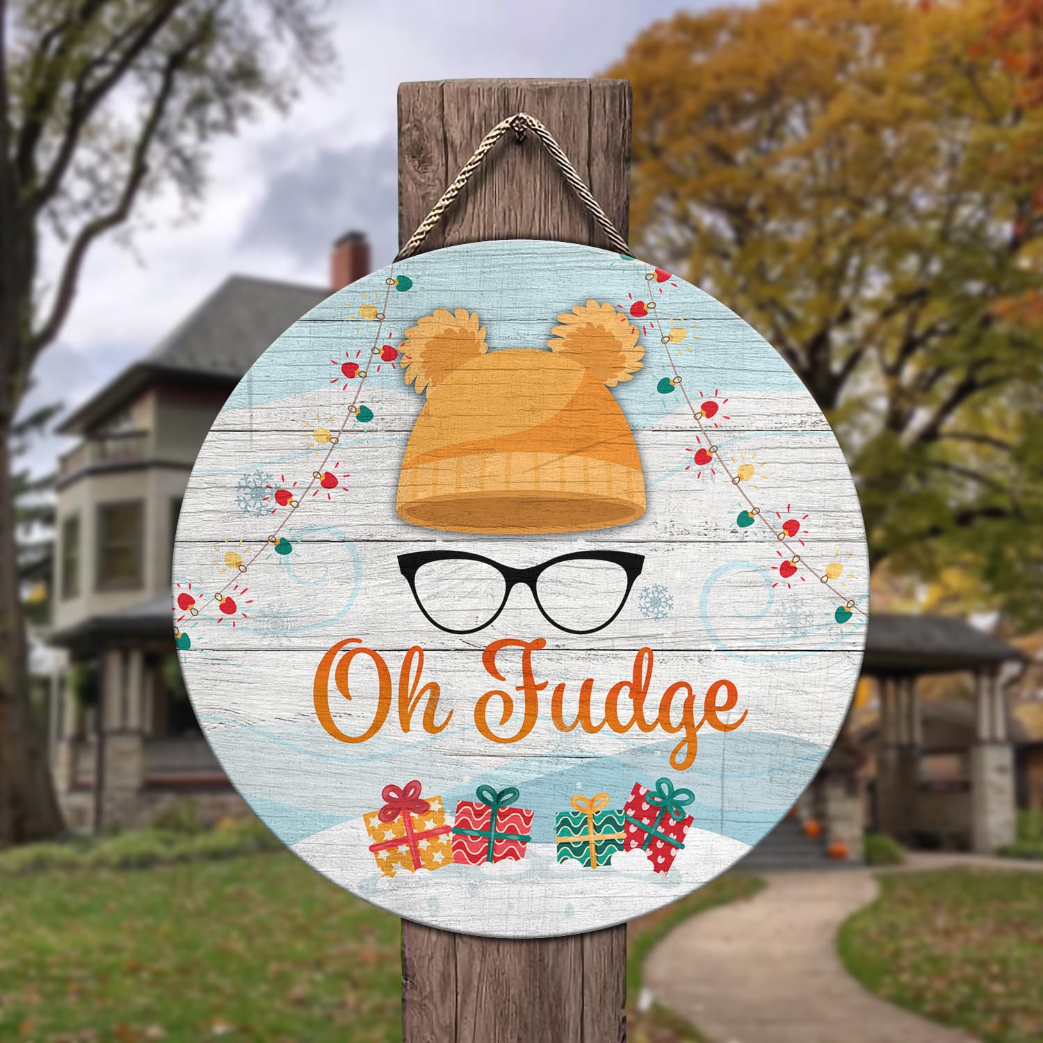 5LV. Oh Fudge-Door Sign Door Sign Mockup 3