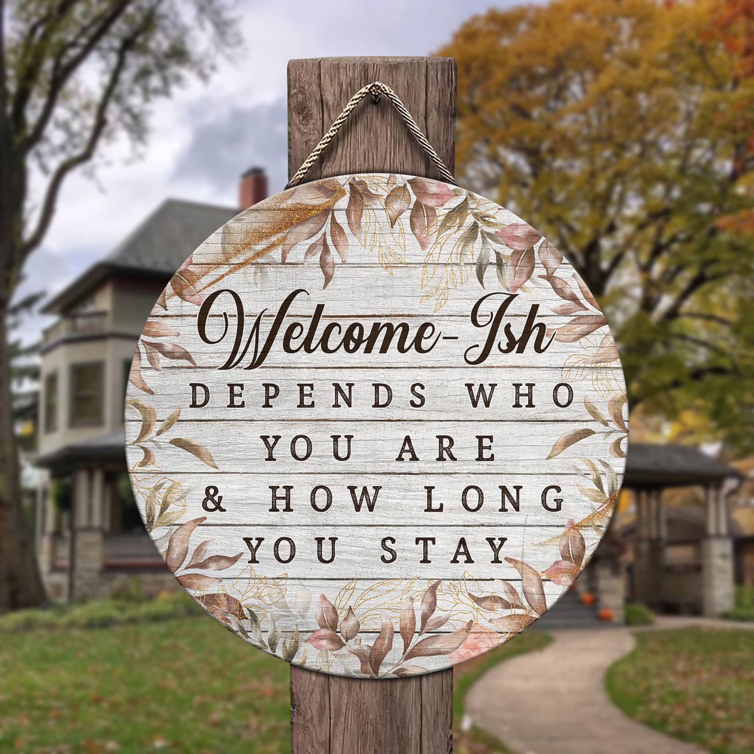 36 HG. Welcome-ish doorsign(5) Door Sign Mockup 3