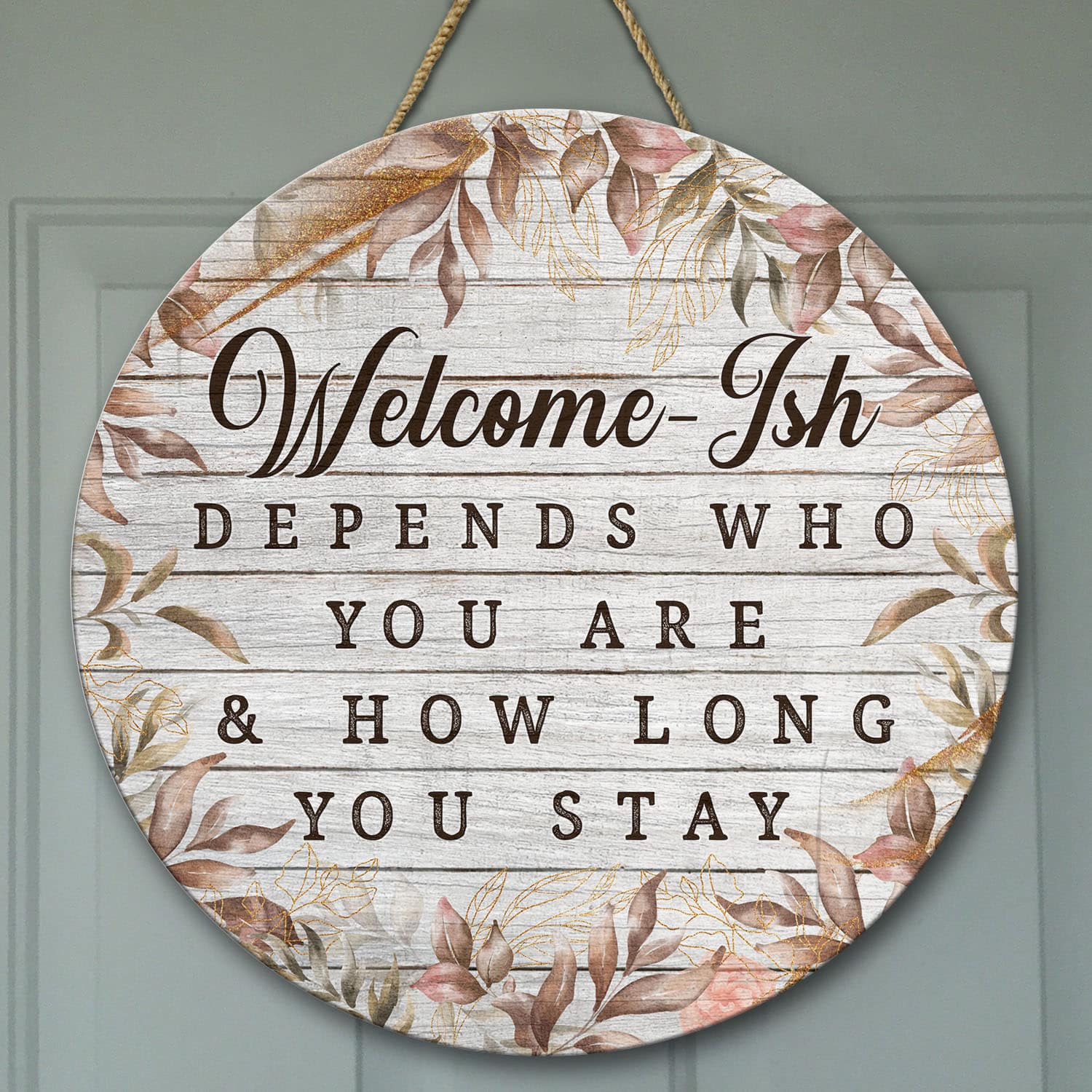 36 HG. Welcome-ish doorsign(5) Door Sign Mockup 9