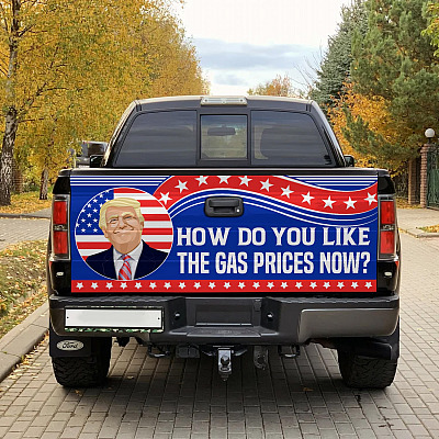 How Do You Like The Gas Price Now Truck Tailgate Decal Sticker Wrap - Vinyl Graphic Decal Bumper Sticker