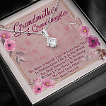 Grandmother & Granddaughter Quote Saying Special Love Message Card Alluring Necklace - Grandma And Granddaughter Necklace Gift