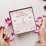 To My Beautiful Daughter My Hearts Walks With You Alluring Beauty Necklace - Daughter Necklace From Mom