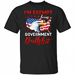 Exempt From Government tee, Black, Unisex T-Shirt