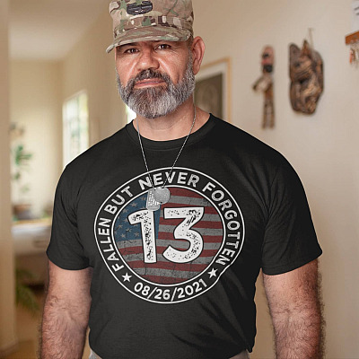 Alternative view of Fallen But Never Forgotten 13 Names Of Fallen T-Shirt - Never Forget 08/26/2021 Shirt