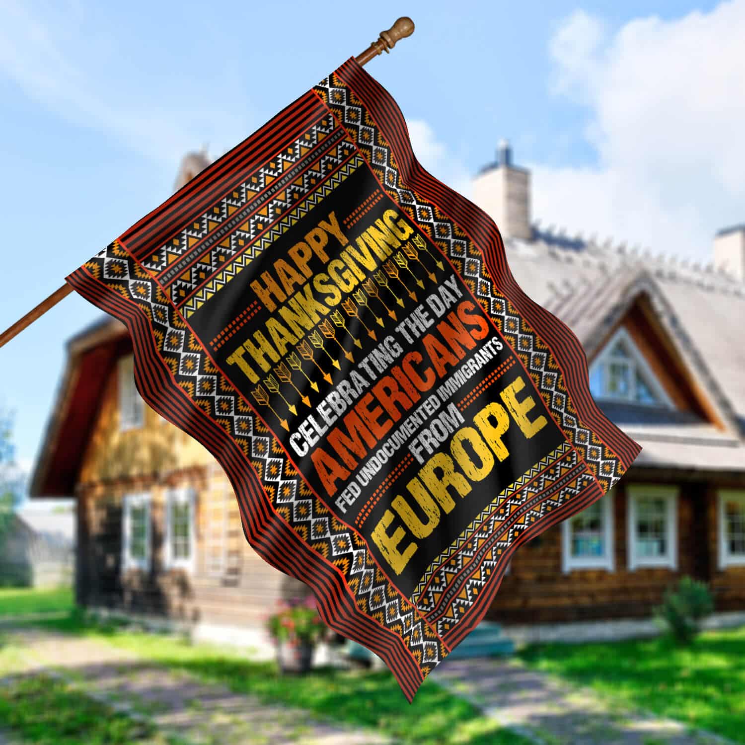 30x40 House Flag Mockup 5
