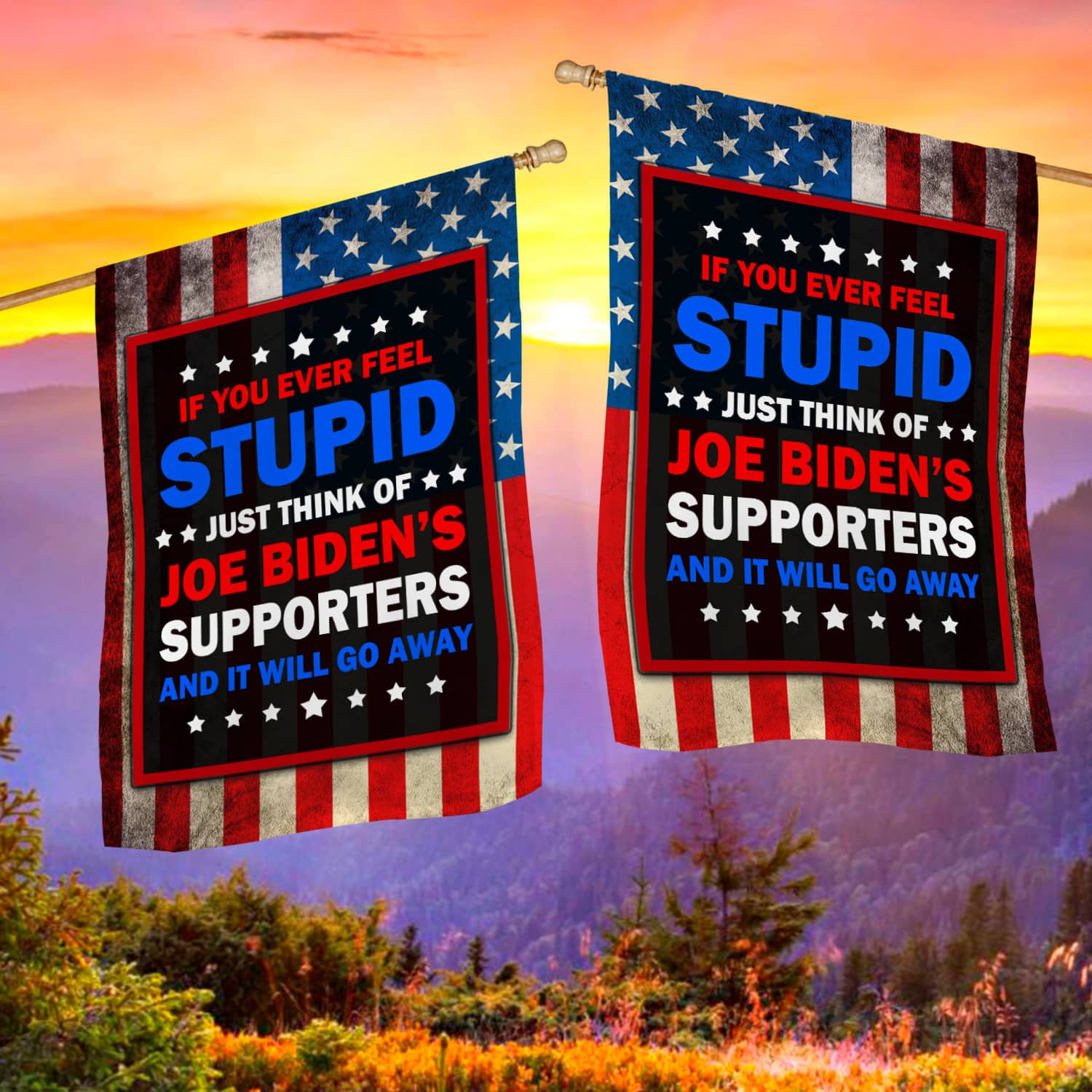 30x40 House Flag Mockup 2 Side