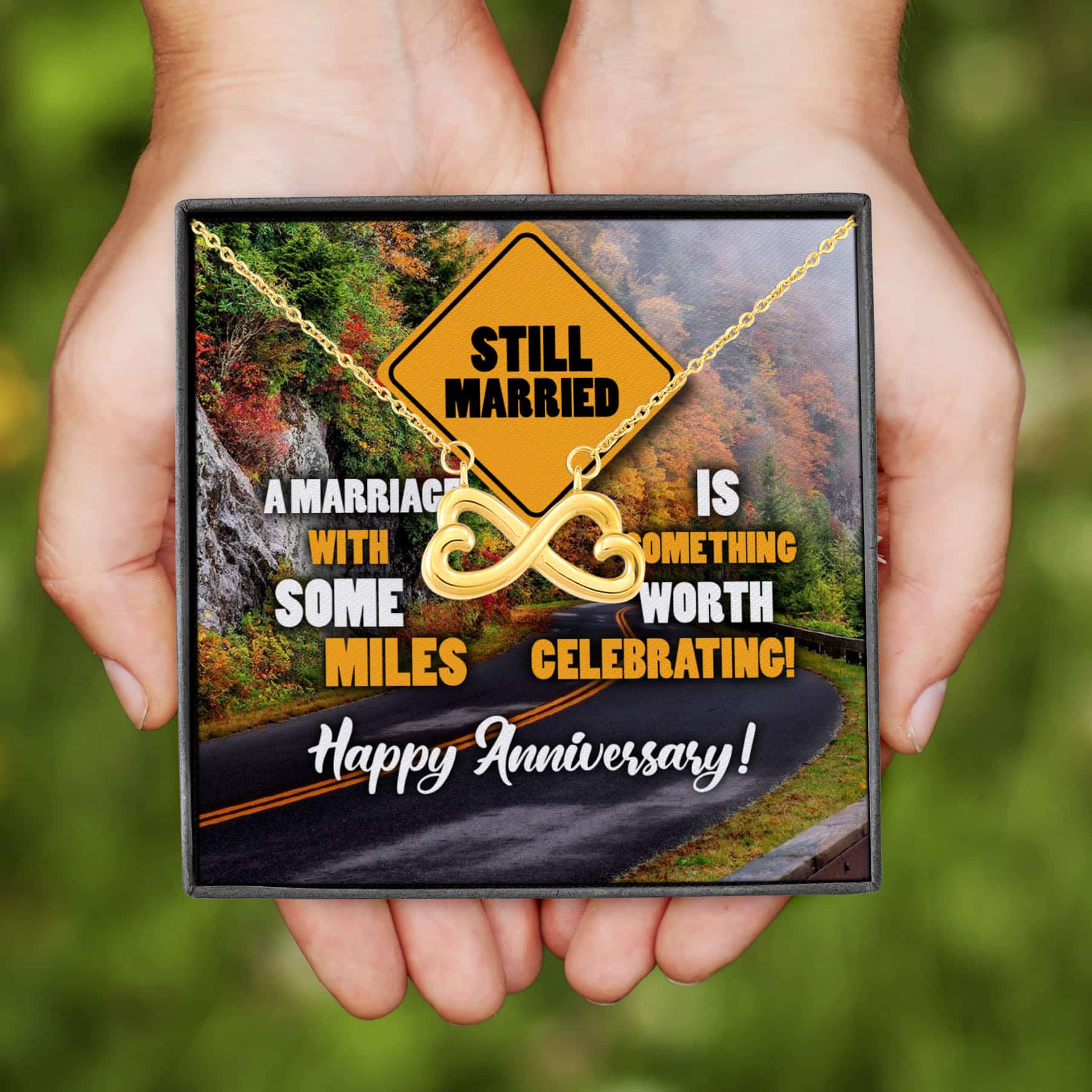 9VT. Still Married Infinity Heart Necklace (Gold)