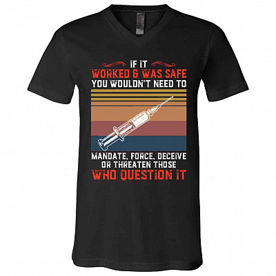 If It Worked Tshirt, Black, V-Neck T-Shirt