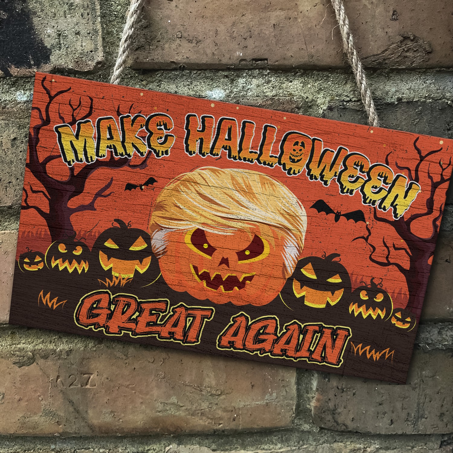 2Th. Trump Halloween Great Again Mockup 5