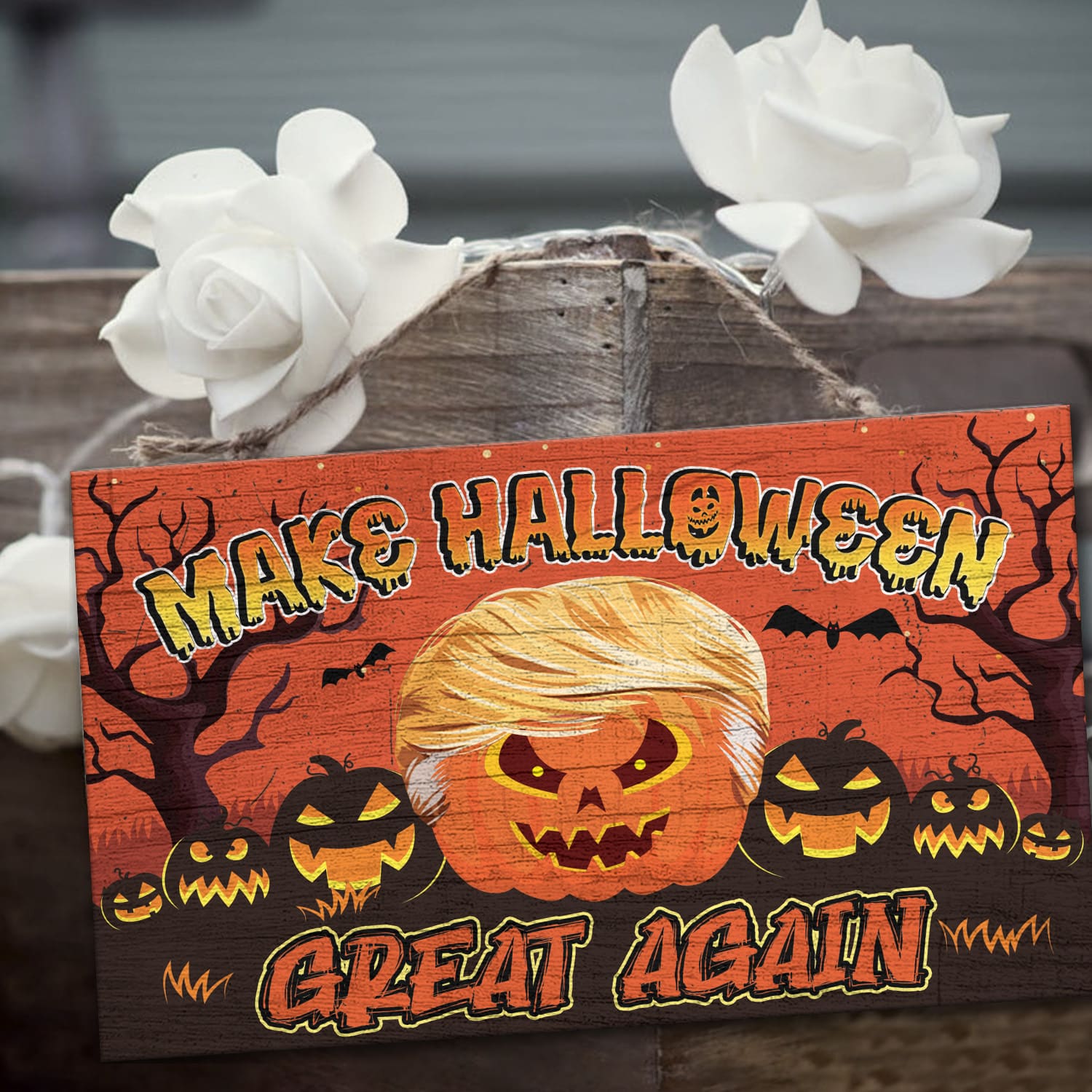 2Th. Trump Halloween Great Again Mockup 3