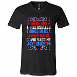 There Are Three Useless Tshirt, Black, V-Neck T-Shirt