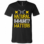 Natural Immunity Matters Tshirt, Black, V-Neck T-Shirt