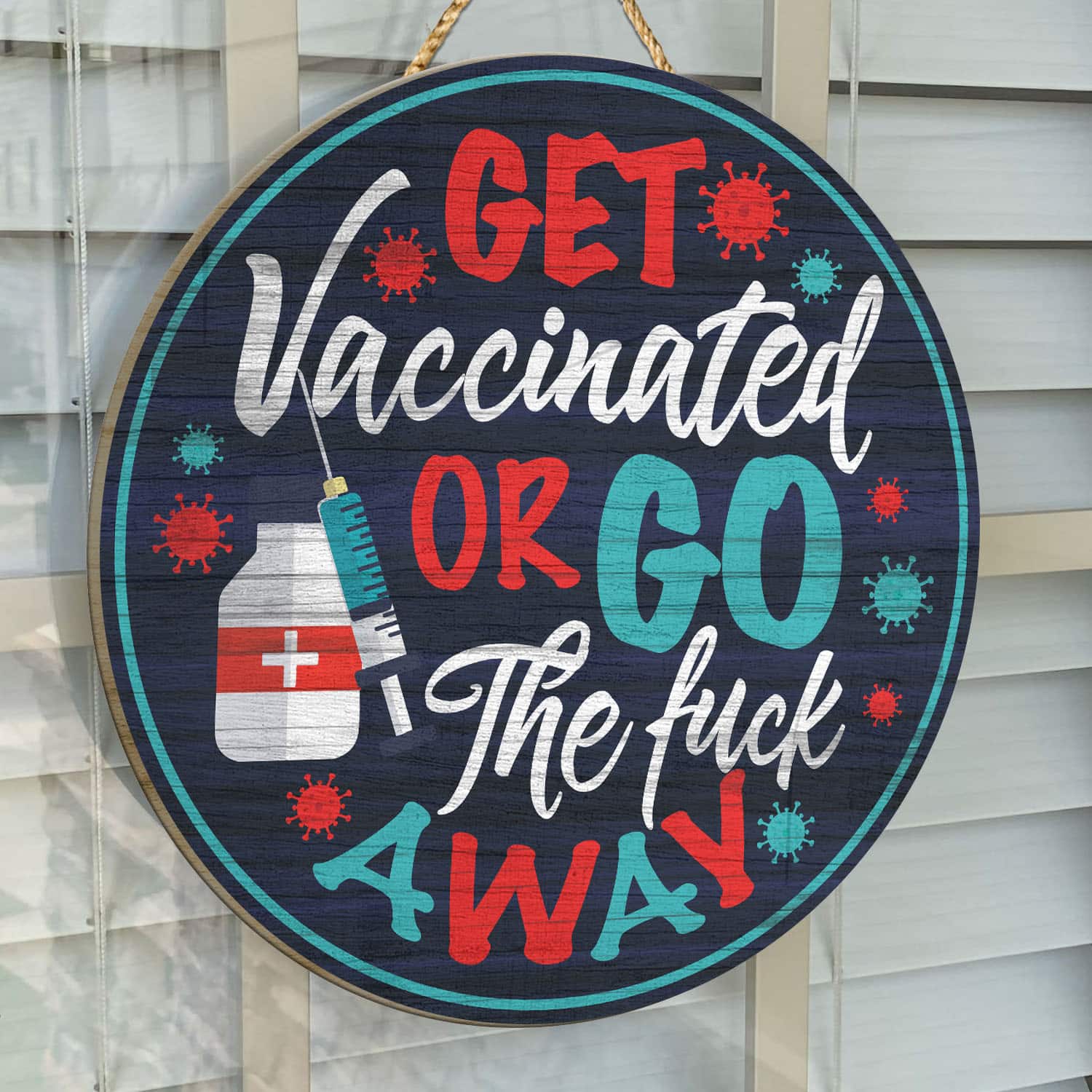3O. Get Vaccinated (6) Door Sign Mockup 14