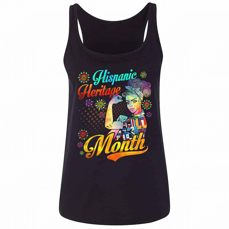 National Hispanic Heritage Tank, Black, Ladies Tank Top