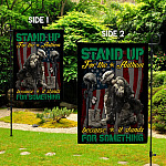 6LV. Stand Up For The Anthem Garden Flag Mockup 2 Side
