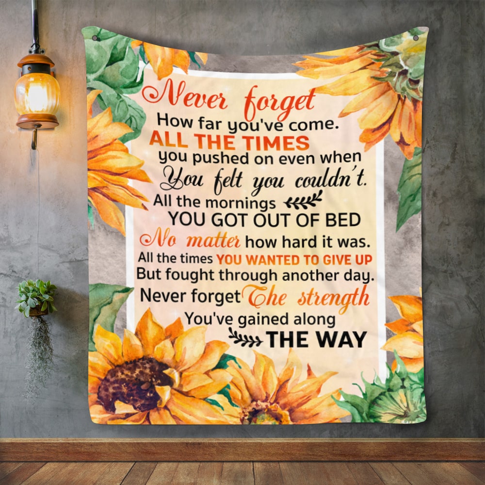 10. Never Forget How Far Blanket Mockup 2