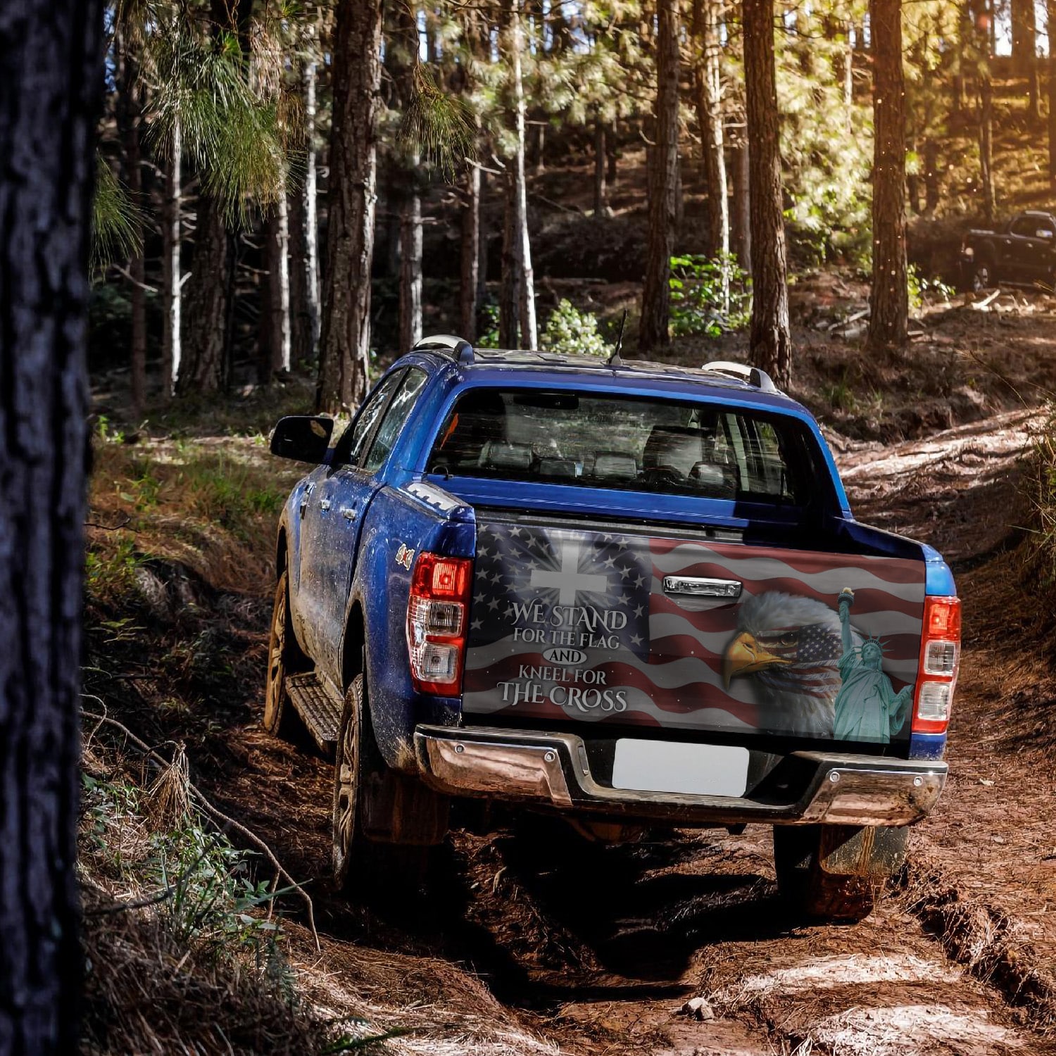 3O. Stand For The Flag(6) Tailgate Wrap Mockup 16