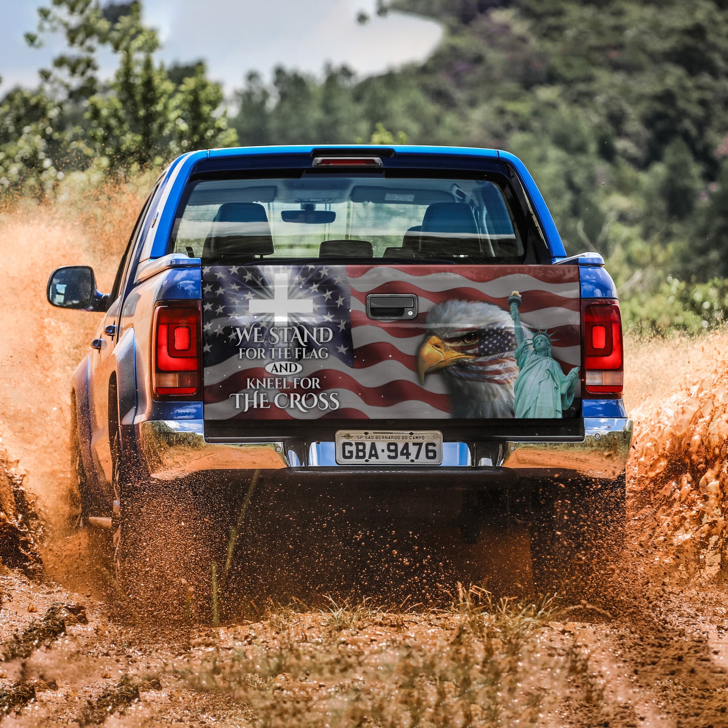 3O. Stand For The Flag(6) Tailgate Wrap Mockup 3