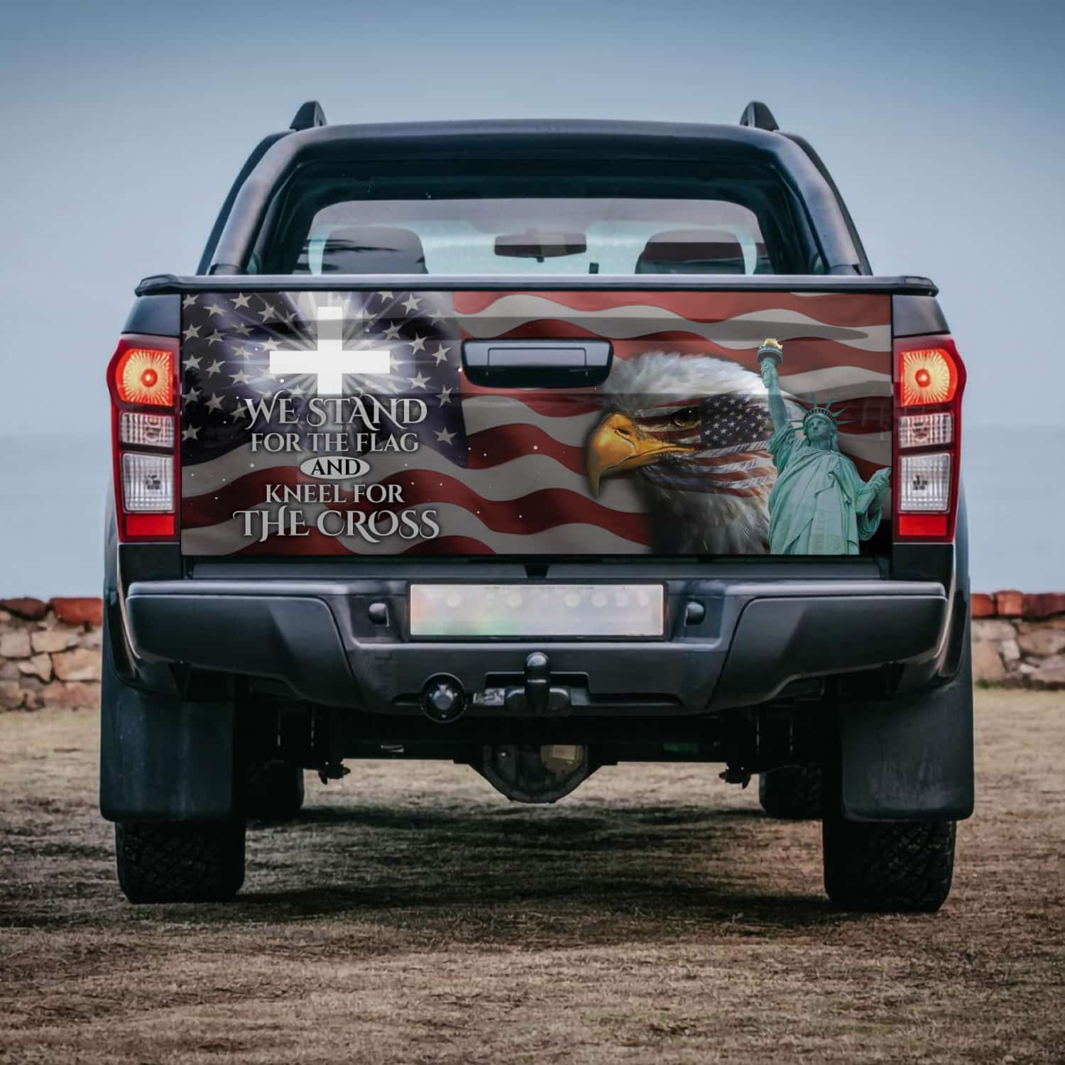 3O. Stand For The Flag(6) Tailgate Wrap Mockup 4
