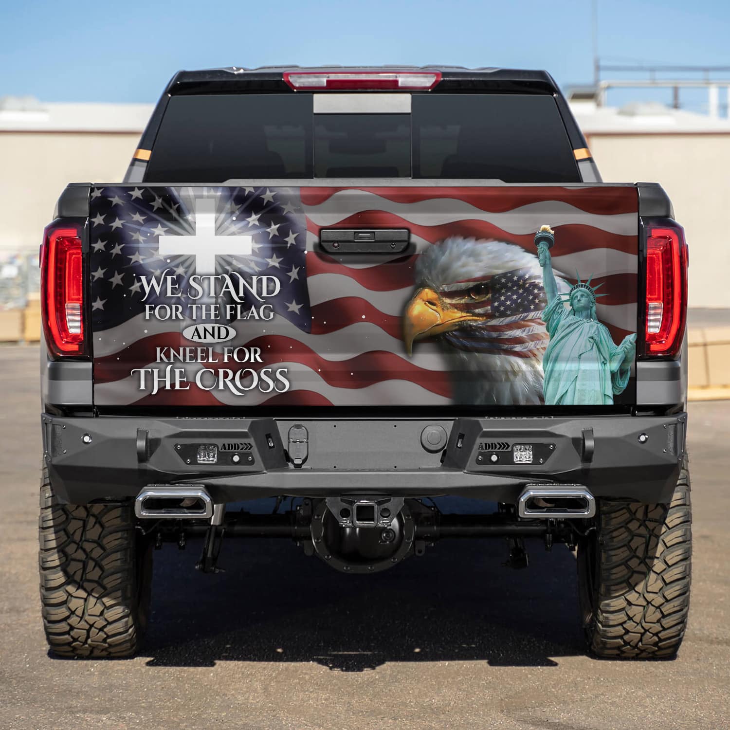 3O. Stand For The Flag(6) Tailgate Wrap Mockup 5
