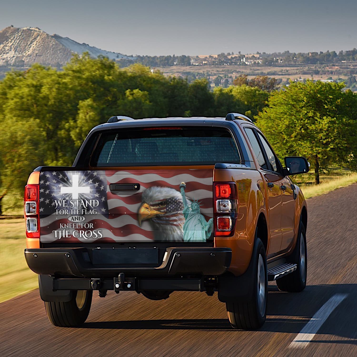 3O. Stand For The Flag(6) Tailgate Wrap Mockup 8