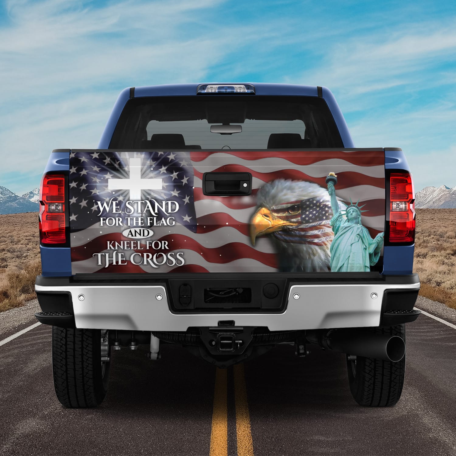 3O. Stand For The Flag(6) Tailgate Wrap Mockup 11