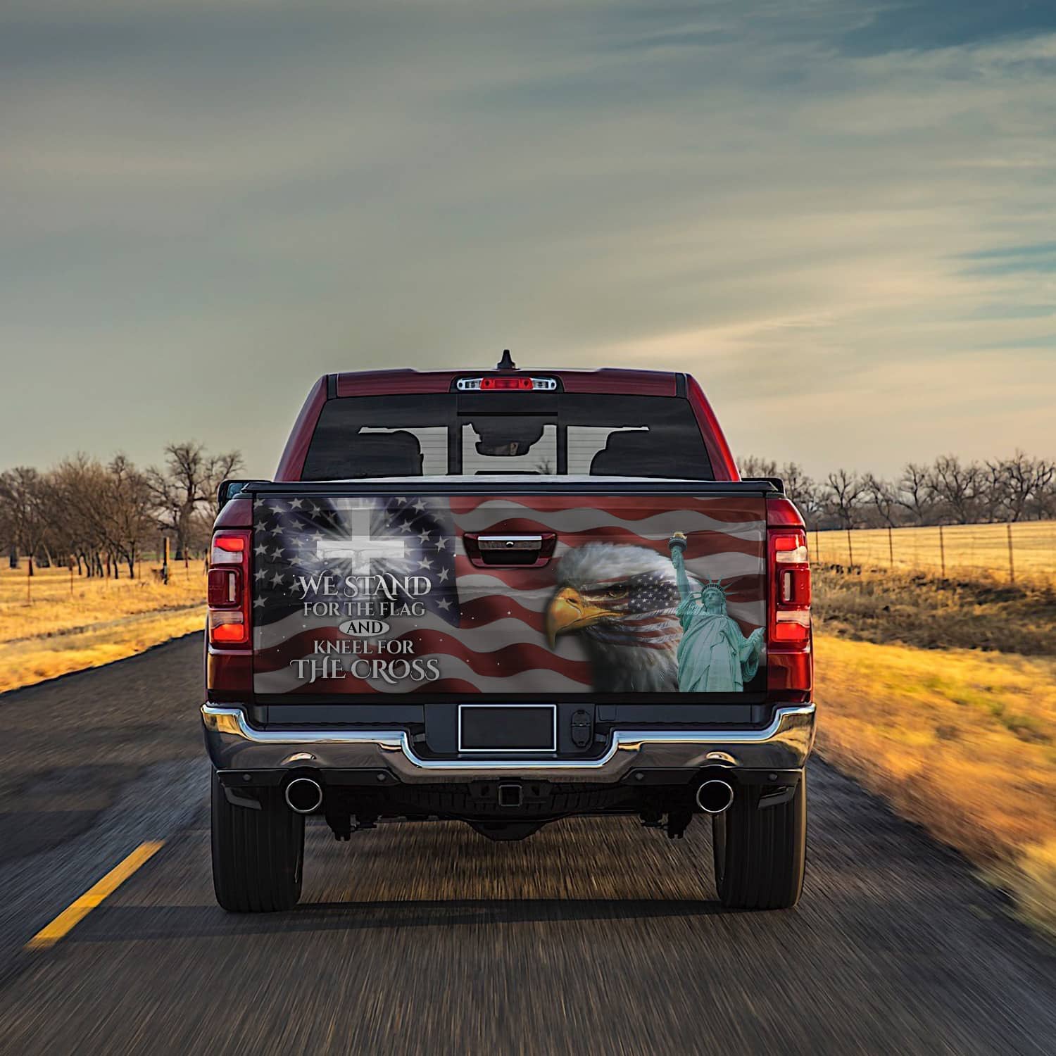3O. Stand For The Flag(6) Tailgate Wrap Mockup 13