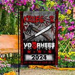 9VT. UU TIEN Krueger Voorhees 2024 flag Garden Flag Mockup 4