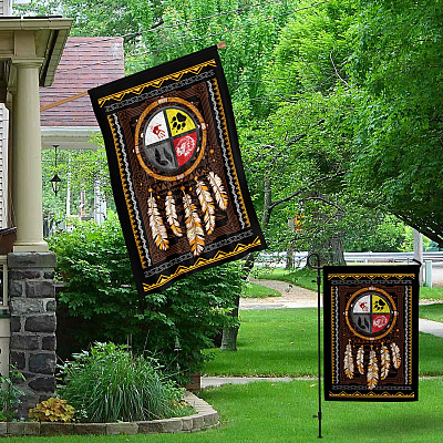 Alternative view of Medicine Wheel The Four Directions In Native American Stronger Standing Together Decorative Outdoor Garden House Flag