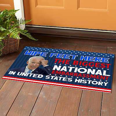 Alternative view of Joe Biden Wipe Feet Here the Biggest National Embarrassment Indoor Outdoor Doormat
