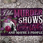 I Like Murder Shows Comfy Clothes and Maybe Three People - Funny Entrance Indoor Outdoor Decorative Doormat
