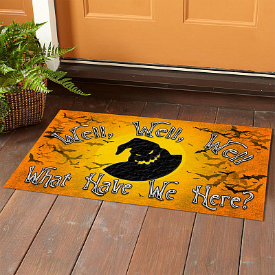 Alternative view of Oogie Boogie Well Well Well What Have We Here Outdoor Indoor Doormat - Nightmare Halloween Christmas Door Mat