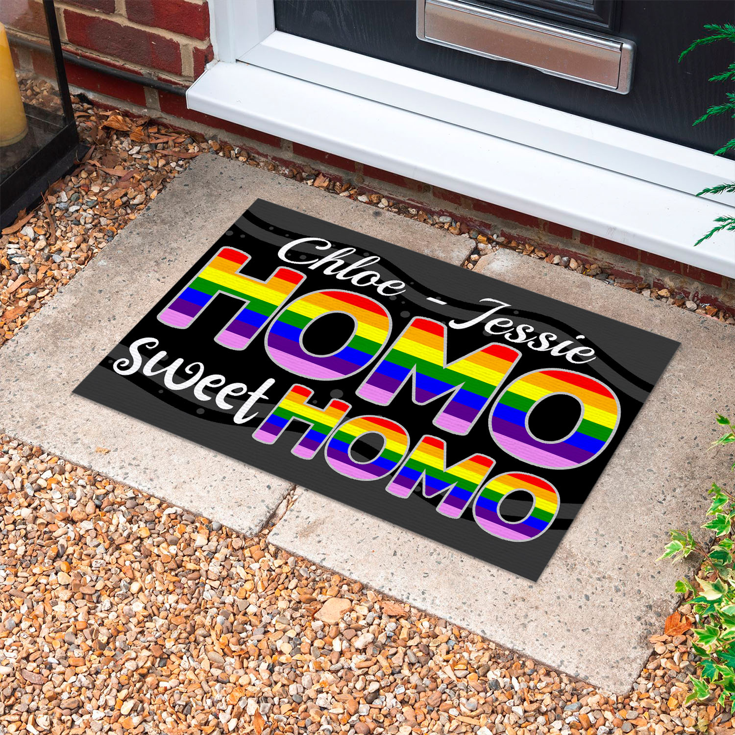 38 HG. Homo Sweet Homo.-sample design Doormat mockup 10