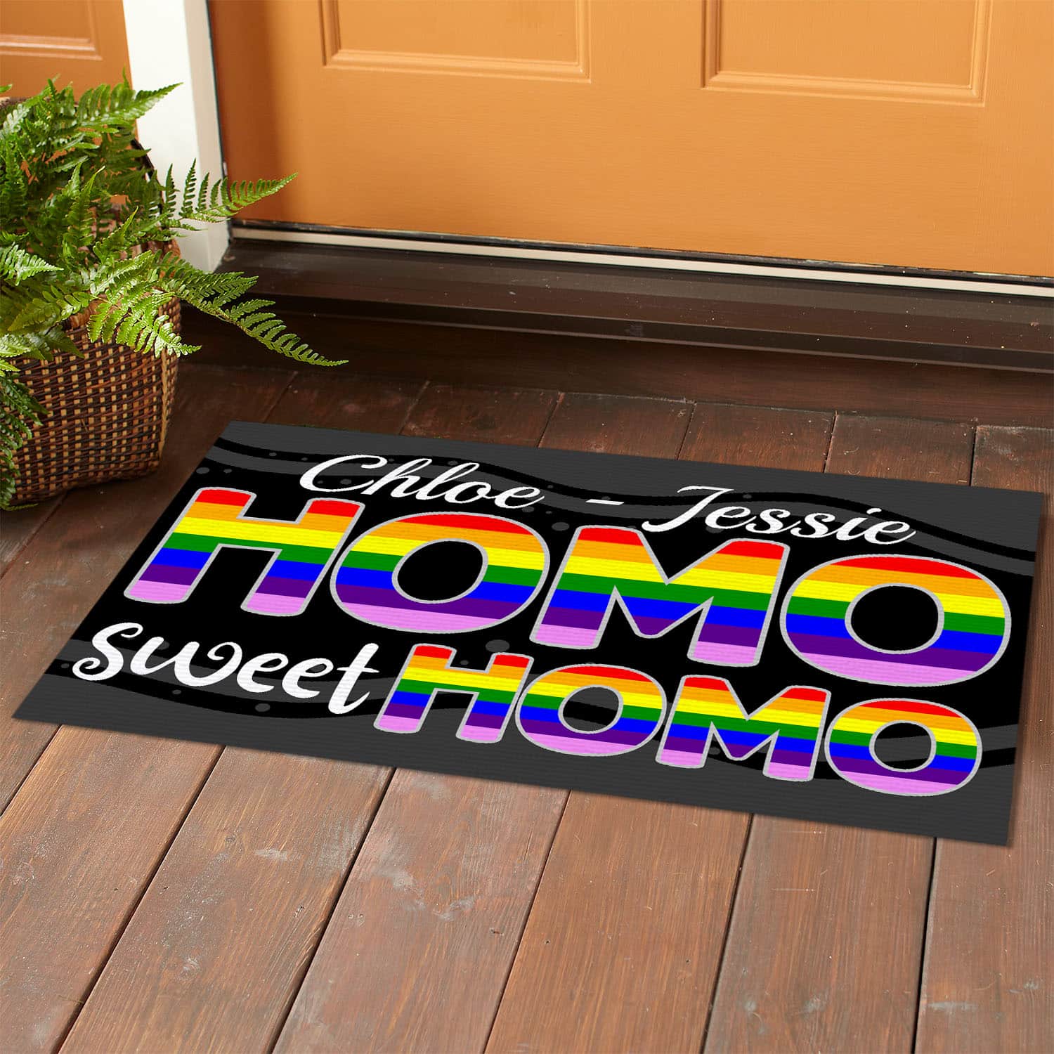 38 HG. Homo Sweet Homo.-sample design Doormat mockup 1
